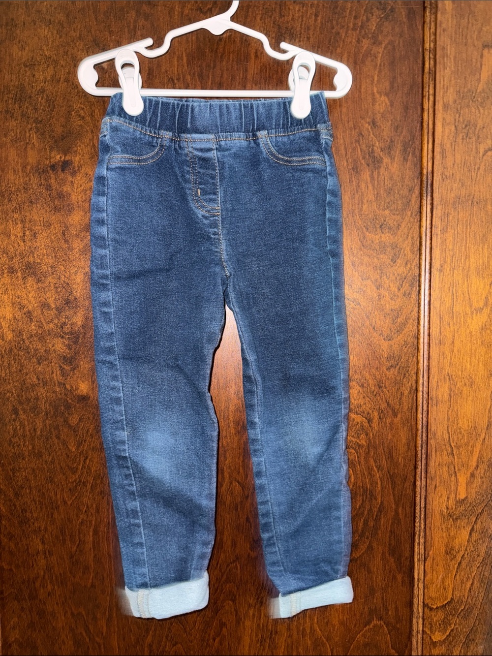 Hanna Andersson Kids Slim Blue Pull-On Jeans